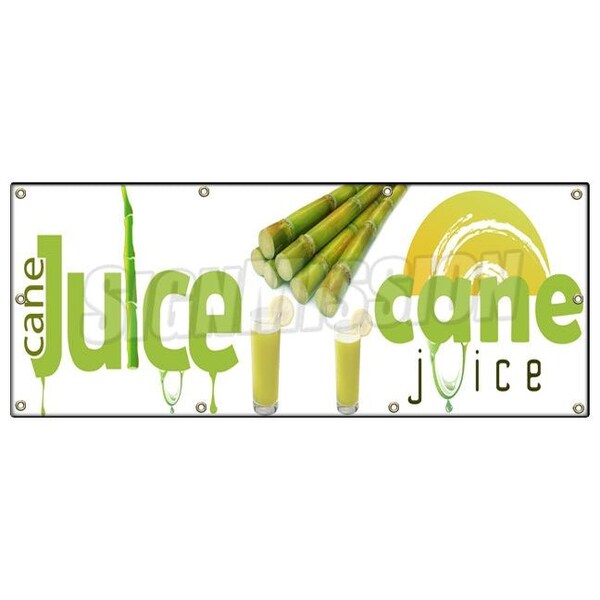 SUGAR CANE JUICE BANNER SIGN fresh drinks cold ice soda water